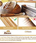 Straight Fire Sourdough Lame Scoring Blade Next Level Dough Cutting Knife For Artisan Bread Making with zebrawood handle.