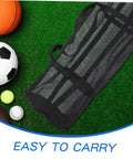 Large Mesh Sports Bag With Dual Straps For Comfortable Carrying For Gym Scuba And Outdoor Activities, balls next to bag