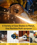 Cordless Mini Angle Grinder Tool With 19500 RPM Power, 76mm Cutting Disc, Dual Battery Pack, used for various cutting tasks