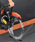 Pro Grade Concrete Cutter Saw With A Razor Sharp Diamond Ring Blade And Brushless Motor delivering precise cuts on brick.