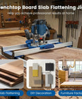 Pro Grade Slab Flattening Router Sled For Woodworking, Easy Setup Slab Jig That Fits Most Routers, DIY Router Sled For Wooden Slabs