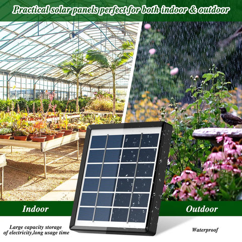 Solar Drip Irrigation System Auto Watering Kit For 15 Pots With 49 Ft Hose in indoor greenhouse and outdoor garden