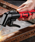 Person using Bent Head Welding Electrode Holder With Copper Jaw And Anti Slip Grip for precise metal repair and fabrication