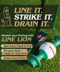 Line It product with golf club and ball, Putting Trainer Alignment Gate That Reveals Push Pull And Face Angle For Start Line And Roll Consistency