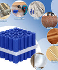 100 Pcs Expanding Plastic Anchors For Concrete And Drywall, Blue Anchors For Hollow Walls, Tile And Cement, 5/16 Inch By 1-1/2 Inch