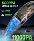 Cordless Handheld Vacuum Cleaner With 11KPa Strong Suction And Up To 25 Minutes Runtime, Brushless Motor, Rechargeable Car Vacuum, Dual HEPA Filters, Lightweight With Multi Tool Attachments For Quick Cleanups At Home, In The Car, Or In The Office