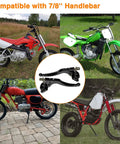 Dirt bike collage with Beefy 7/8 Inch 22mm Universal Clutch And Brake Lever Perch for Honda CRF50 CRF70 CRF100 in center