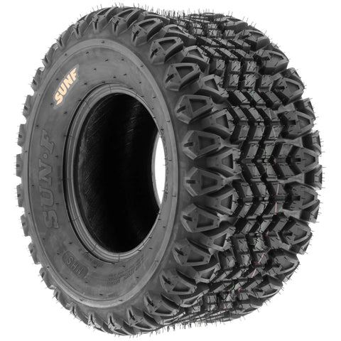 Close-up of 20x108 ATV UTV tire with heavy-duty 4-ply non-directional tread, puncture resistant for Set Of 2 20x108 ATV UTV Tires
