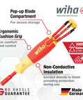 Insulated SlimLine Ultra Driver Blade Set with Slotted and Phillips Bits, 7 Piece Kit shown with ergonomic grip and blade compartment.