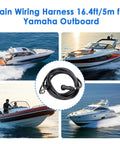 Main Wiring Harness For Yamaha Outboard Motor Remote Control surrounded by boats, 16.4ft cable, plug and play