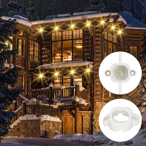 120 Piece Set Outdoor Light Mounting Brackets Kit For Pro H706 H806 Track System Easy Install Durable Weatherproof For Permanent Outdoor Lights 200Ft Set For Outdoor Lighting Projects
