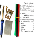 DIY Plastic Welder Repair Kit With 80W Iron, 90 Rods, Metal Mesh, Brush, Stand, and 2 Welder Tips for car bumpers, dashboards