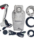 Components of Concealed Side Mount Remote Control Box 5006561 for Evinrude Johnson Outboard Motors with plug and play throttle.