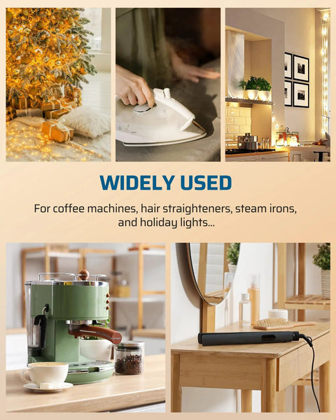 Rock Solid Indoor Countdown Timer Outlet Plug Providing Zero Fuss Digital Controls And Auto Power Management For Everyday Household Devices In A Practical Two Pack Build That Keeps Things Running Smoothly for various appliances.