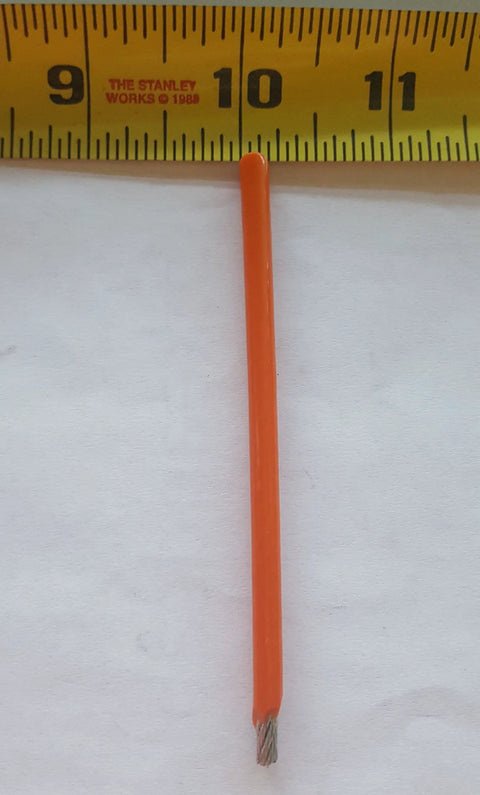 Heavy Duty Two Hundred Fifty Foot Spool Of One Eighth Inch Galvanized Aircraft Cable With Bright Orange Pvc Coating, 1/8in core