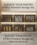 Six Pack Stackable Black Plastic Storage Bins With Lids 12 Quart Each Modular Organizer Boxes displayed on shelves