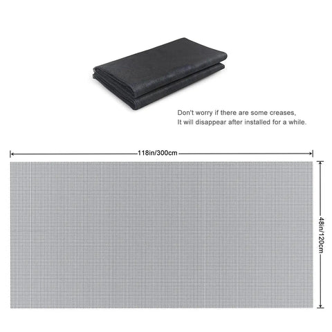 Pro Grade Heavy Duty 48x118 Inch Window Screen Mesh For Patio and Door Replacement made from 18x16 Tight Weave Fiberglass