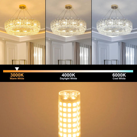 G9 LED Bulbs 6W Soft White 3000K Bi Pin Base 600LM 60W Halogen Equivalent Ceramic Base Chandelier Bulbs Non Dimmable