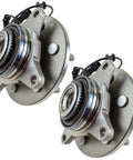 Two Piece Front Wheel Bearing And Hub Assembly Set For 2005 Ford F150 4WD Front Left And Right 6 Lug Wheels Visible
