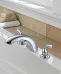 Foundations Roman Tub Faucet Trim Kit With Two Handle Operation In Slick Chrome Finish For Classic Bathtubs, Rigid Slip On Spout