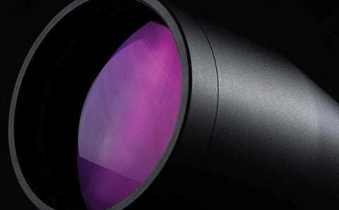 Close-up of lens on 3 To 9X40 AO Riflescope With Glass Etched Reticle Parallax Adjustable 1 Inch Tube Fully Multicoated Optics