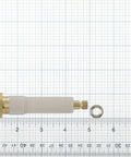 Water Diverter Replacement Kit For Shower And Tub Valves with seal on grid background with ruler for scale.