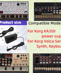 9V Power Supply Charger AC Adapter For Korg Synthesizers And Sequencers Replacement Compatible With Volca Series Monologue Beats Keys