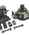 Dope 3 Inch Tilting Rotary Milling Indexing Table With 80mm Clamp Kit, ER Collet Adaptors And Tailstock Milling Tools displayed