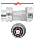 Caltric rear axle shaft bearing housing carrier hub for Polaris Trail Boss/Trail Blazer; aluminum, 8.0 in long, 34.5 mm bore (side view)