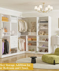 Beat The Clutter Game With This Dope Freestanding Closet System Built To Max Out Your Space Featuring Modular Wardrobe Organizers With 4 Drawers And Hanging Rods Plus A Shoe Rack With Mix And Match Towers Keep It Fresh Anywhere In Your Home - Modular closet with 4 drawers, hanging rods, and shelves.