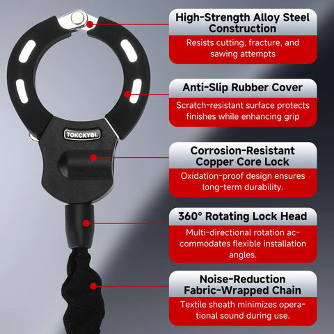Beefy Heavy Duty Electric Scooter Lock With Weatherproof 94cm 8mm Anti Theft Chain And Scooter Bag For E Scooters E Bikes And Motorcycles Pry Proof And Rust Resistant Built To Last In Any Weather