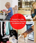 Prevent accidents with Ultra Thin Magnetic Cabinet Catches Set No Drill Self Adhesive for doors and drawers closed securely.