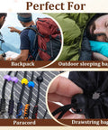 25 Pack Plastic Cord Locks Spring Loaded End Stopper Fasteners For Paracord Drawstrings Lanyards Shoelaces Bungee Ropes And More Must Have Heavy Duty Double Hole Toggle Clip Black used on backpack and sleeping bag cords