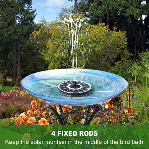 Glass Panel Solar Fountain Pump With 2000mAh Battery Backup It Really Rocks On Cloudy Days 3.5W High Conversion Solar Pump For Bird Bath