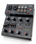 4 Channel Wireless DJ Mixer With Bluetooth 5.x USB Audio Interface And 2 Combo Jacks XLR 6.35mm For Mic Or Guitar