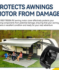 Essential RV Awning Motor Cover Kit Replacing Carefree R001785006 For Latitude Arm Hardware Parts Protection Ends Caps black ABS cover