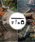 Chain Bar Tensioner Kit For Echo CS400 CS450 Chainsaws Replacement Parts with images of chainsaws cutting wood