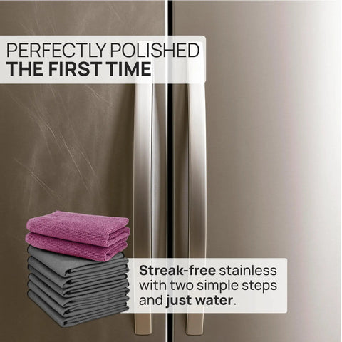 Stainless Steel Cleaning Cloths 8 Pack For Wiping Appliances And Surfaces With Just Water No Chemicals Safe For Food Prep