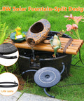 2.8W Solar Fountain Pump for Bird Bath and Outdoor Garden with bamboo setup, showing water flow and included solar panel.