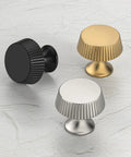 Matte Black Cabinet Knobs 10 Pack Kitchen Drawer Hardware Modern Cabinet Pulls Bathroom Vanity Set With Screws on a textured surface.