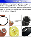 Top Shelf Head Valve Replacement Straight Shooter Compatible With 18 Gauge Pneumatic Brad Nailers Models Dwfp12233 And Dwb180450S showing rubber seal, metal parts, and components for nail guns