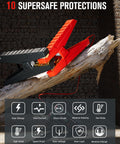 A7 Jump Starter With Air Compressor And All In One Power Pack For Cars And SUVs 6000A Peak 160 PSI Tire Inflator clamps