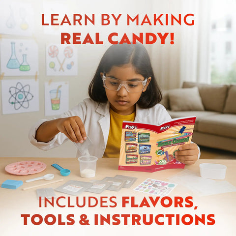Child using Hands On Edible Candy Making Science Kit For Kids Ages 8 To 12 With 40 Fun Experiments To Craft Chocolates