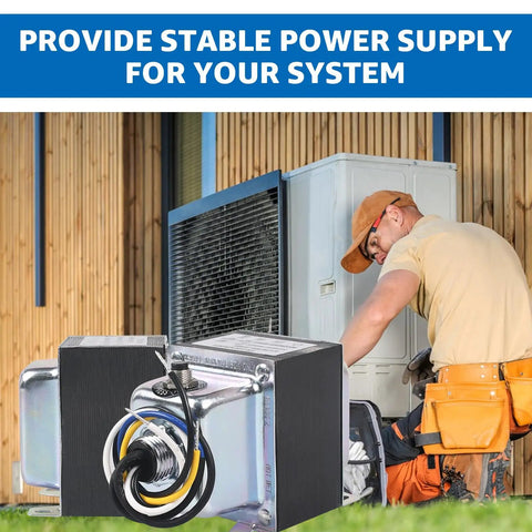 100VA 120V to 24V AC Transformer with Built In Circuit Breaker for reliable low voltage power for control panels and HVAC