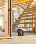 Green Beam Self Leveling Alignment Laser Pro Grade With Plumb And Level Point Projection Built In Multipurpose Mount Visimax Technology For Extended Battery Life on construction site floor includes 2 AA Batteries And Hard Carrying Case