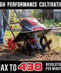Powerful 16 Inch Corded Electric Tiller Cultivator With 13.5 Amp Motor, 8 Inch Till Depth, rust-resistant blades in garden