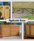 Beefy Heavy Duty Antique Bronze Tee Strap Hinge Set For Barn Doors And Gates shown in various outdoor scenes