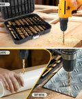 Heavy Duty Titanium Twist Drill Bit Set 230 Pcs For Metal And Wood With 135 Degree Tips High Speed Steel Bits Kit Storage Case