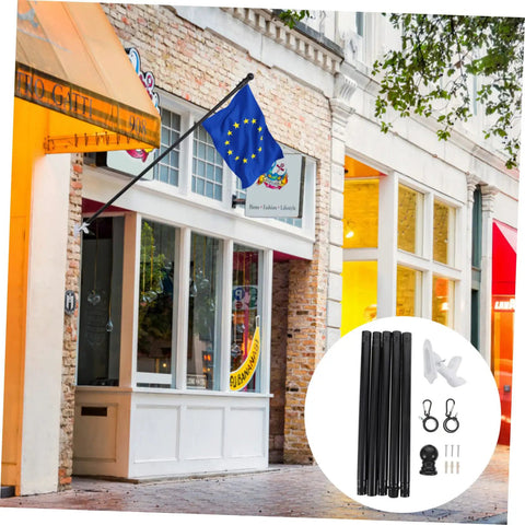 Outdoor Rotating Flagpole Kit With Bracket For Garden Patio And Backyard Use Easy Setup No Fuss Flag Pole Accessory Durable Pole And Bracket For Windy Days Perfect For Flags And Banners