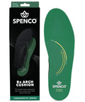 Full Length Arch Cushion Insoles For Women Size 7-8.5 And Men 6-7.5 In Green All Day Comfort Shock Absorbing Cushioned Arch Support